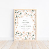 Boho  Floral Baby shower Welkom Poster