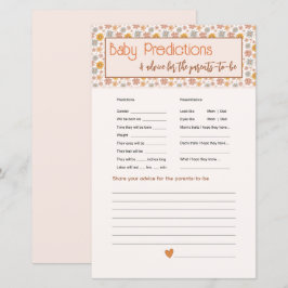 Boho Floral Baby voorspellingen advies Kaart spel