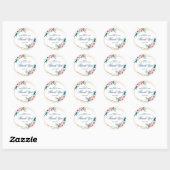  Boho Floral Bachelorette Ronde Sticker (Vel)