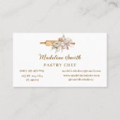 Boho Floral Bakery Rolling Pin Visitekaartje (Achterkant)