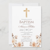Boho Floral Baptism Kaart (Voorkant)