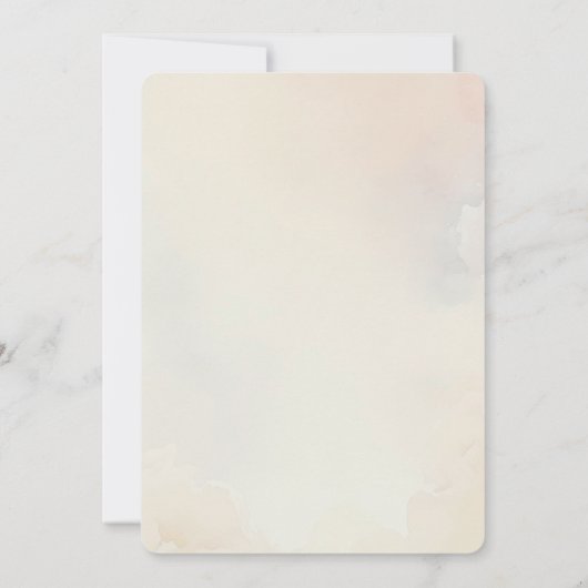 Boho Floral Baptism Uitnodiging (Achterkant)