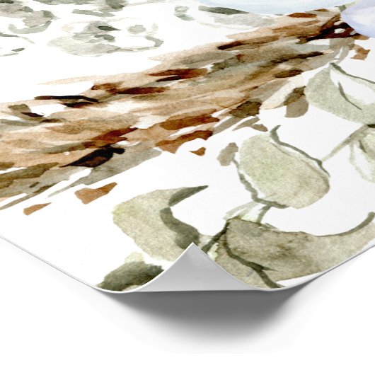 Boho Floral Baptism Welcome Poster (Hoek)