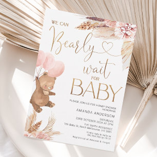 Boho Floral Barly Wacht op Baby Baby shower Kaart