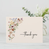  Boho Floral bedankje Bedankkaart (Staand voorkant)