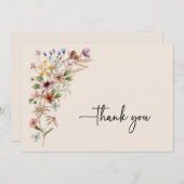  Boho Floral bedankje Bedankkaart (Voorkant / Achterkant)