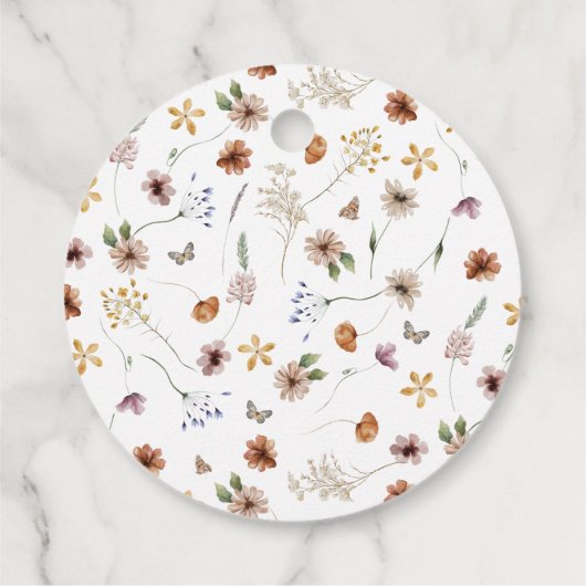 Boho Floral Bedankjes Labels (Achterkant)