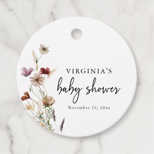 Boho Floral Bedankjes Labels (Voorkant)