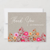 Boho Floral Bedankt (Voorkant)