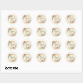 Boho Floral Bedankt Baby shower Sticker - Sage G (Vel)