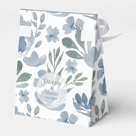 Boho Floral Beige Autumn Waterverf Dank u Fav Bedankdoosjes (Achterkant)