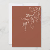 Boho Floral Beige Bridal Shower Invitation Kaart (Achterkant)