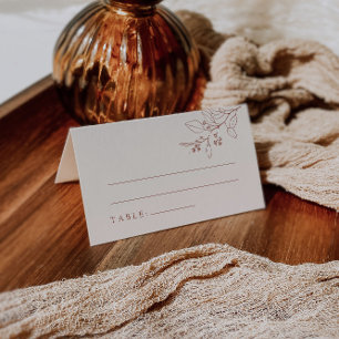 Boho Floral Beige Wedding Place Kaarten Plaatskaartje