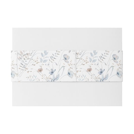 Boho Floral Belly Band Uitnodigingen Wikkel (Achterkant Voorbeeld)