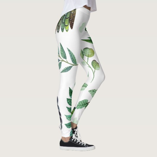 Boho Floral Bird Leggings - Stijlvolle yogabroek (Rechts)