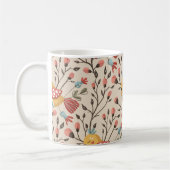 Boho Floral Birds Tuinpatroon Koffiemok (Links)