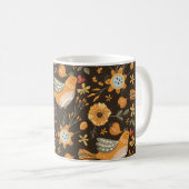 Boho Floral Birds Tuinpatroon Koffiemok (Voorkant rechts)