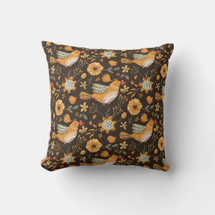 Boho Floral Birds Tuinpatroon Kussen