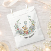 Boho floral birthday bear bedankzakje (Geknipt)