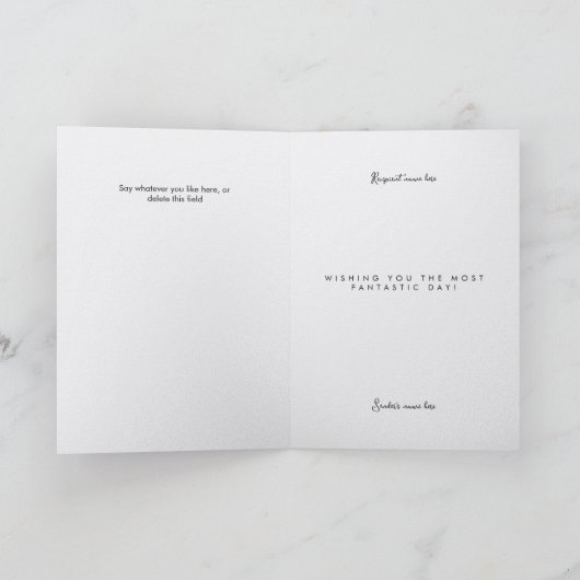 Boho Floral Birthday Card for Her Kaart (Binnen)