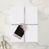 boho floral black arch bruiloft cadeaulabel (Met Touw)