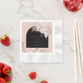 boho floral black arch bruiloft servet (Insitu)