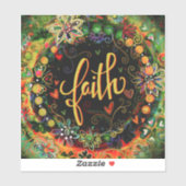  Boho Floral Black Elegant Faith Inspirivity Sticker (Vel)