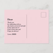 boho floral, bloem bedankt je kaart (Achterkant)