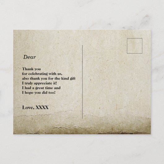 boho floral , bloemenverjaardag dank je kaartje uitnodiging briefkaart (Achterkant)