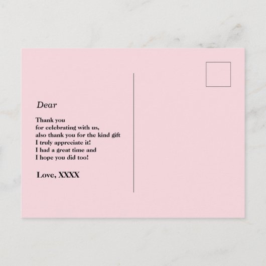 boho floral , bloemenverjaardag dank je kaartje uitnodiging briefkaart (Achterkant)