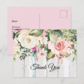 boho floral , bloemenverjaardag dank je kaartje uitnodiging briefkaart (Voorkant / Achterkant)