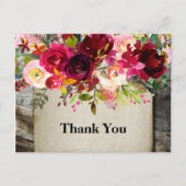 boho floral , bloemverjaardag bedankt uitnodiging briefkaart (Voorkant)