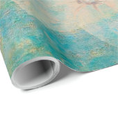 Boho Floral Blue  Botanische muurschildering Cadeaupapier (Rol Hoek)