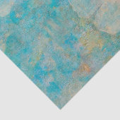 Boho Floral Blue  Botanische muurschildering Tissuepapier (Detail)