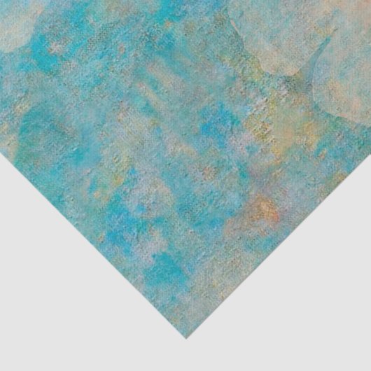 Boho Floral Blue  Botanische muurschildering Tissuepapier (Detail)