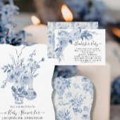 BOHO Floral Blue n White Waterverf Boeken voor Bab Visitekaartje