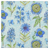 Boho Floral Blue Stof (Swatch)