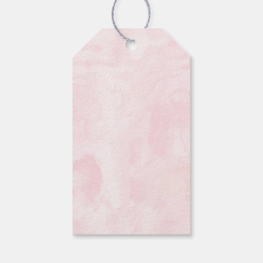 Boho Floral Blush Gold Birthday Cadeaulabel (Achterkant)