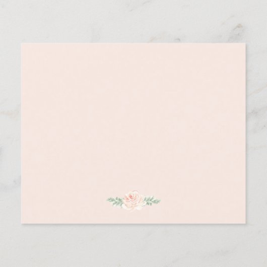 Boho Floral Blush Pink Vrijgezellenfeest Recipe Ka (Achterkant)