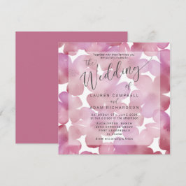 Boho Floral Blush Pink Waterverf Wedding Invite