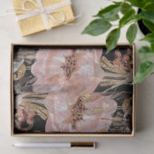 BOHO Floral Blush Roze Rose Gold Foliage Tissuepapier (Geschenk)