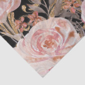 BOHO Floral Blush Roze Rose Gold Foliage Tissuepapier (Detail)