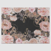BOHO Floral Blush Roze Rose Gold Foliage Tissuepapier (Voorkant)