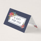 Boho Floral Boeketten - Cadeaubon Kaart (Voorkant)