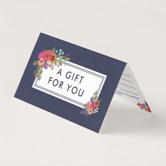 Boho Floral Boeketten - Cadeaubon Kaart (Voorkant)