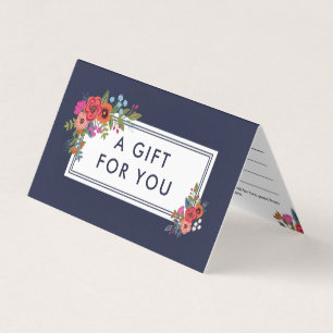 Boho Floral Boeketten - Cadeaubon Kaart