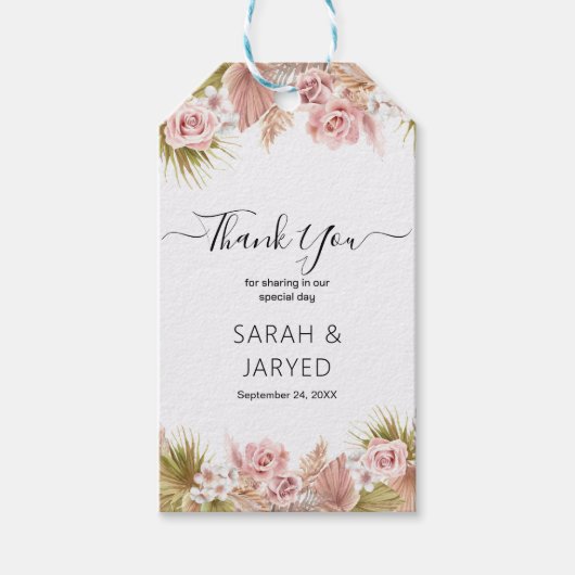Boho Floral Border Cadeaulabel (Voorkant)