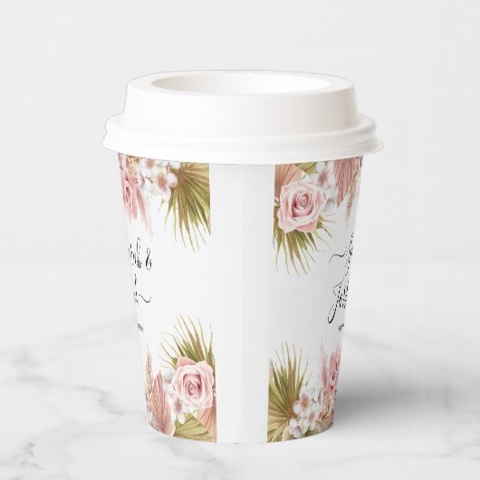 Boho Floral Border Papieren Bekers (Rechts)