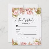 Boho Floral Border RSVP Kaartje (Voorkant)