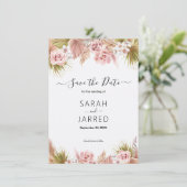 Boho Floral Border Save The Date (Staand voorkant)